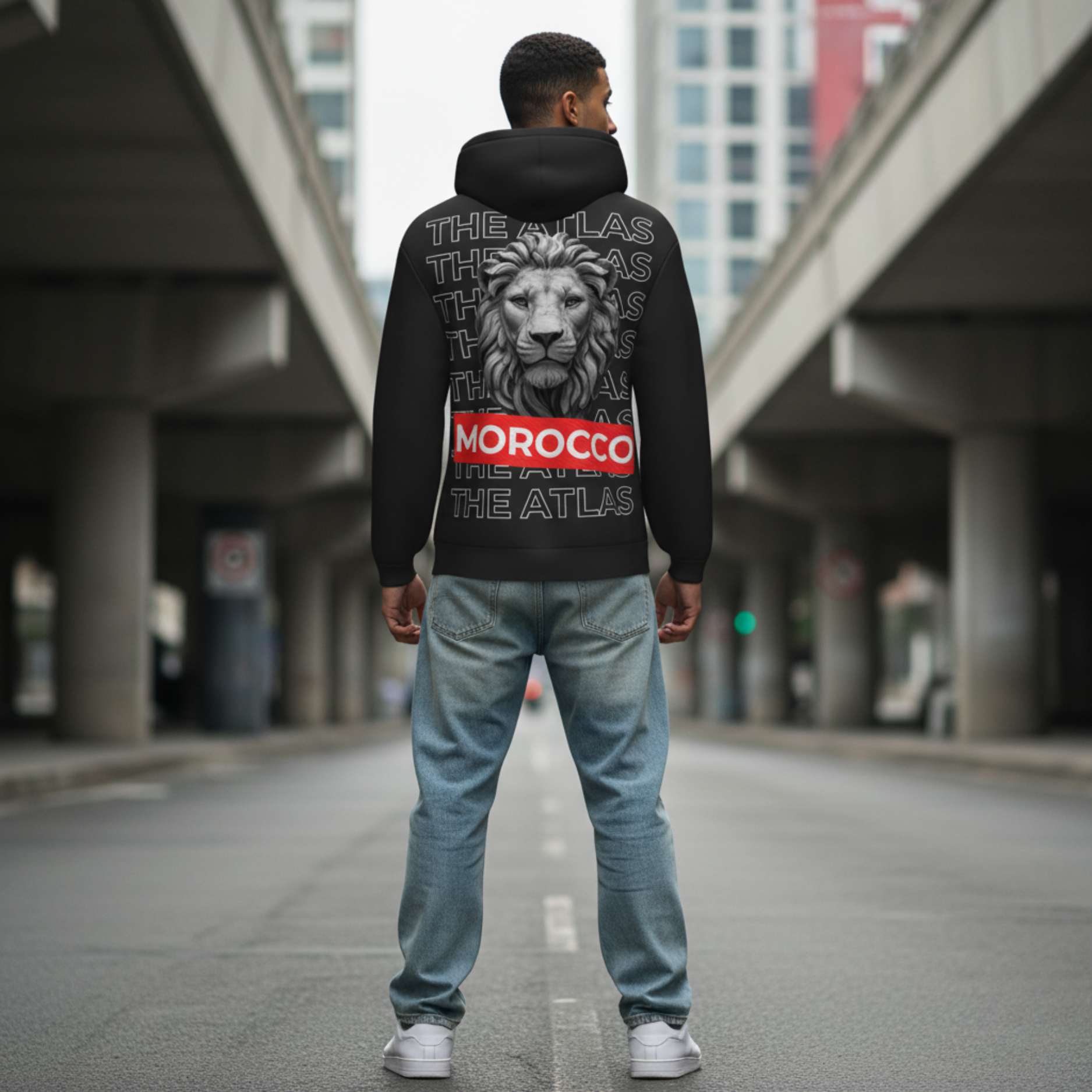 Hoodie المغرب Drip Edition - Noir