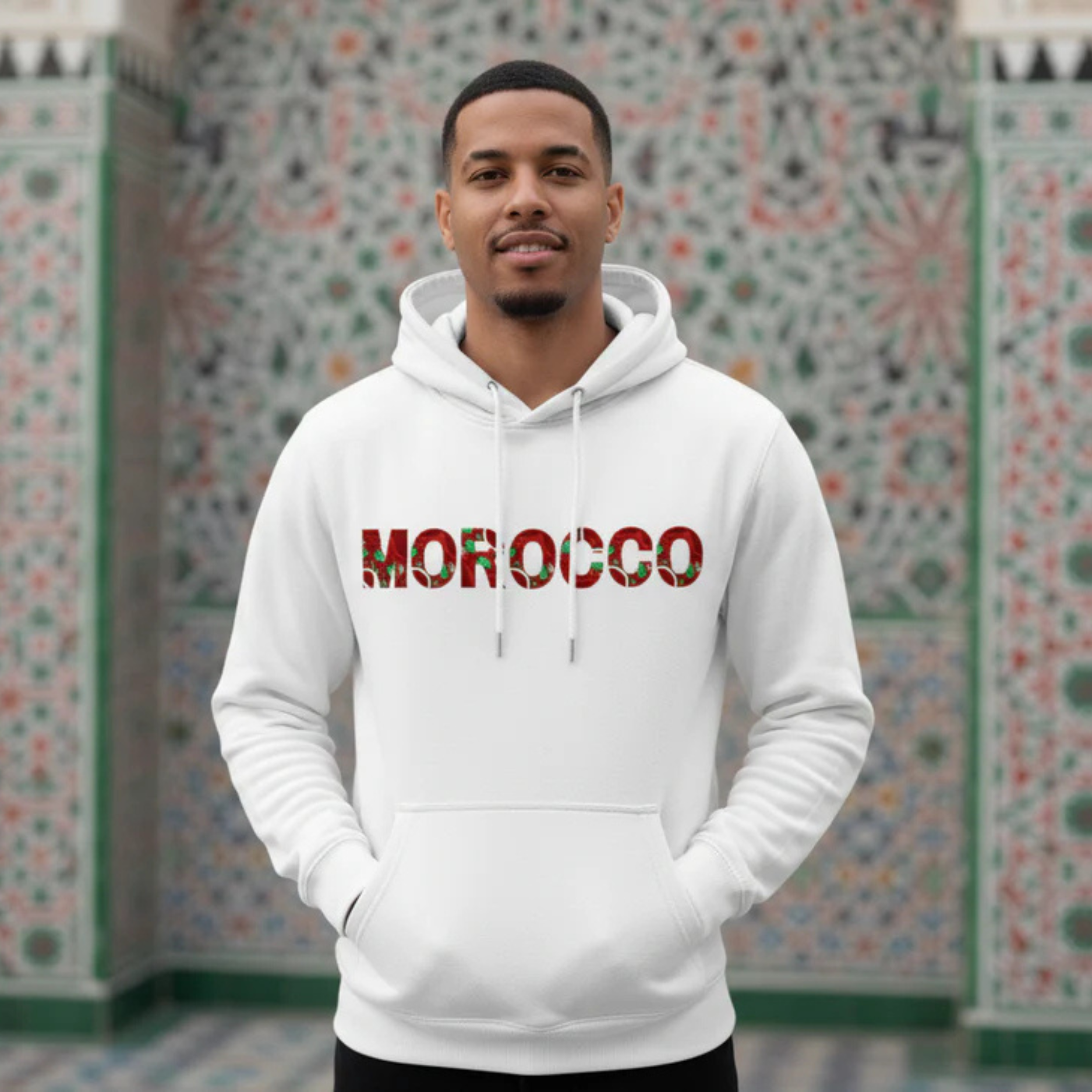 Hoodie The Atlas Sculpture - Blanc