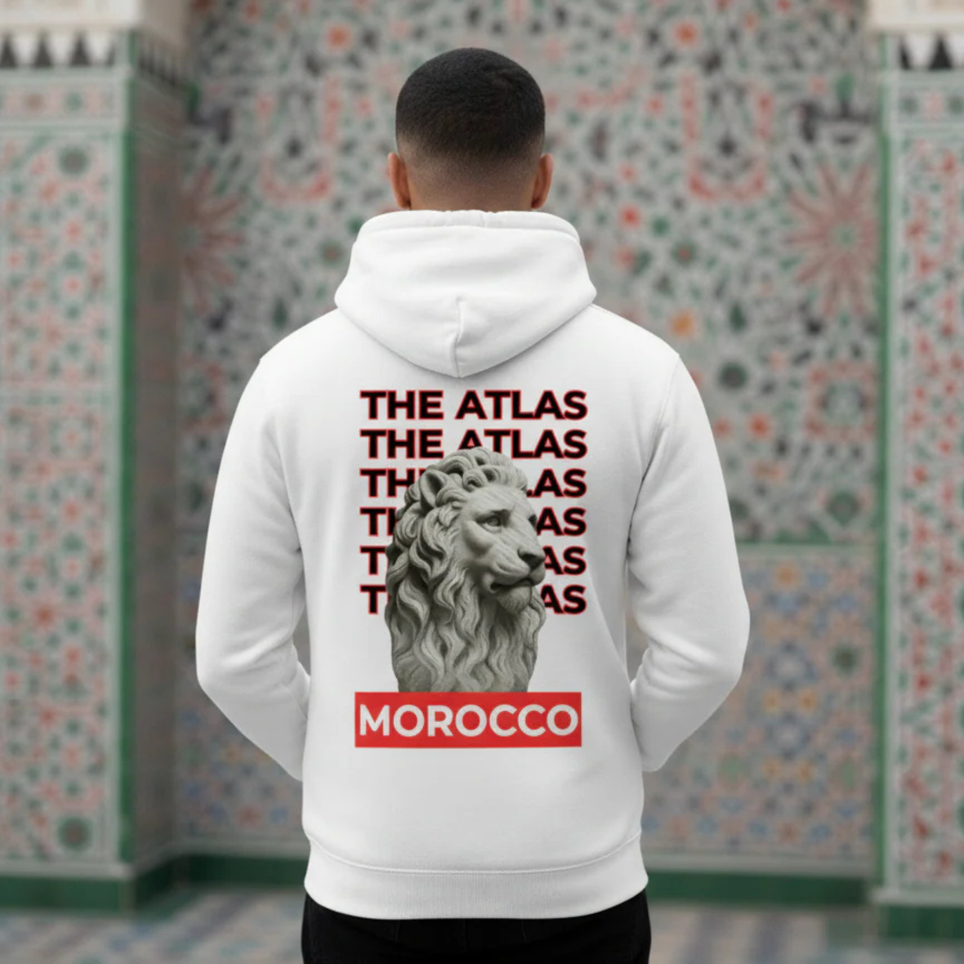 Hoodie The Atlas Sculpture - Blanc