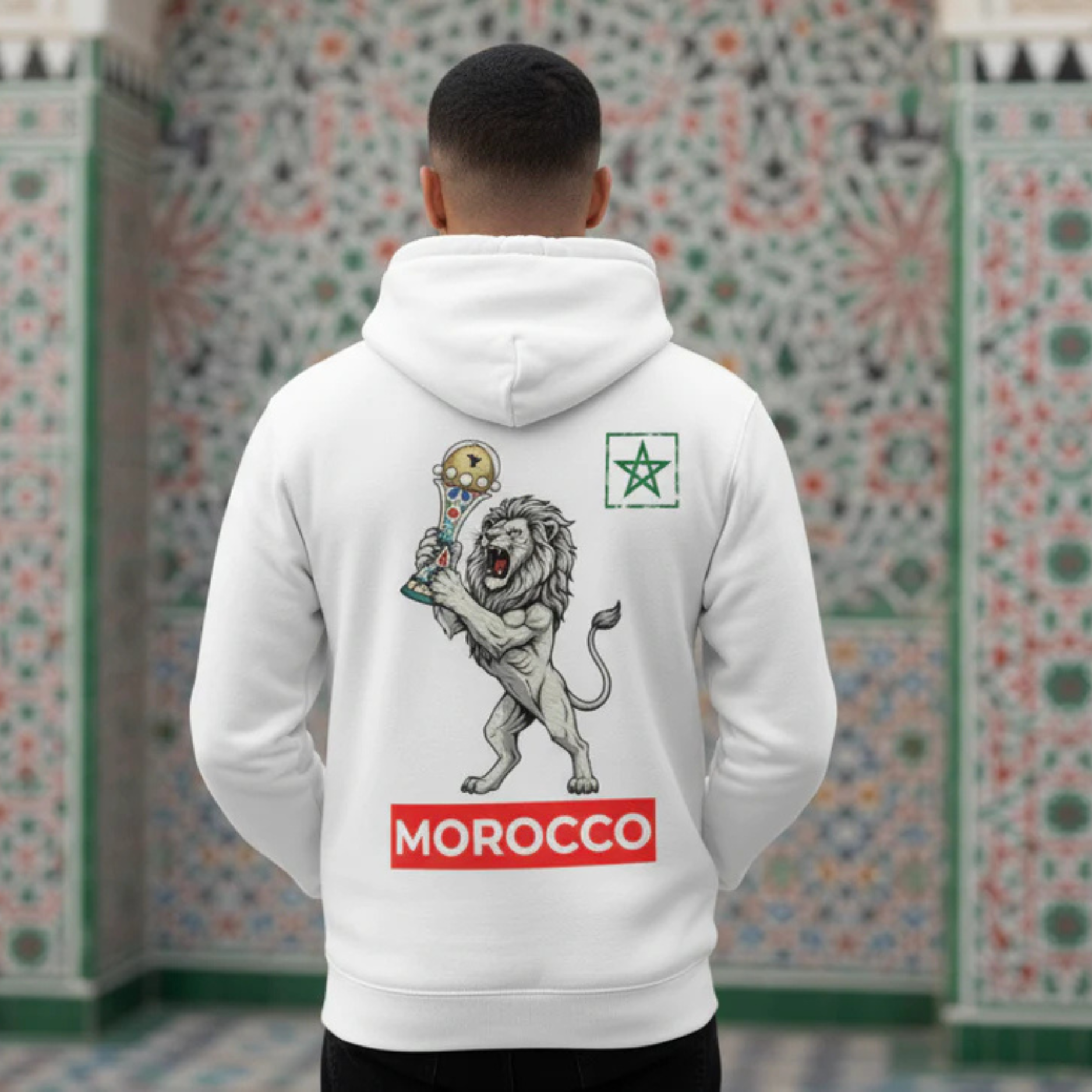 Hoodie Atlas Lion Trophy - Blanc